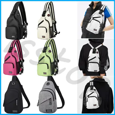 Men Womens Sling Chest Bag Fanny Pack Crossbody Sports Travel Shoulder Backpack • $9.77