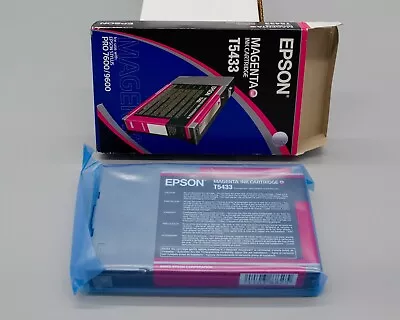 Epson Magenta Ink CartridgeT5433110ML For Stylus PRO7600/9600 9/2005 • $16.95