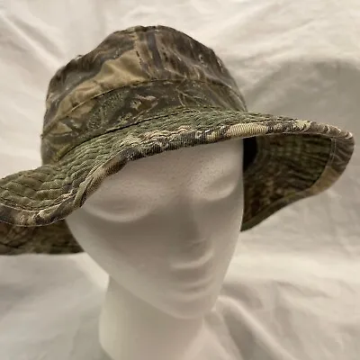 Vintage Real Tree Camouflage Bucket Boonie Hat Outdoor Hunting Sz Small • $19.97