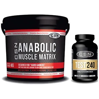 £39.99 • Buy CSN Anabolic Muscle Matrix 4kg- All In 1 Mass Gainer + CSN Test 240 Test Booster