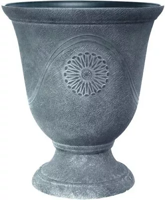 Large Plastic Round Garden Urn Plant Pot Planter Outdoor Garden Stand Round Tall • £14.99