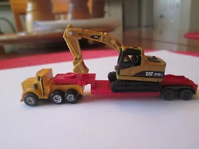 N Scale MOW Low Boy Seemi Tractor & Trailer W/Caterpillar Bucket Loader !!! • $34.99