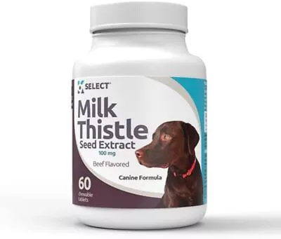 K9 Select Milk Thistle For Dogs 100mg - 60 Beef Flavored Tablets - Canine Liver • $36.71
