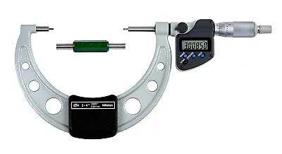 Mitutoyo  3-4” Digital Electronic Spline Small Face Micrometer 5mm Tip Length • $239.95