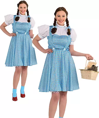 Dorothy Ladies Fancy Dress Costume Fairytale Wizard Of OZ Licensed Outfit • £31.99