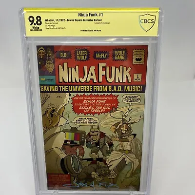 Ninja Funk #1 Town Square Exclusive CBCS 9.8 Signed JPG McFly • £87.09