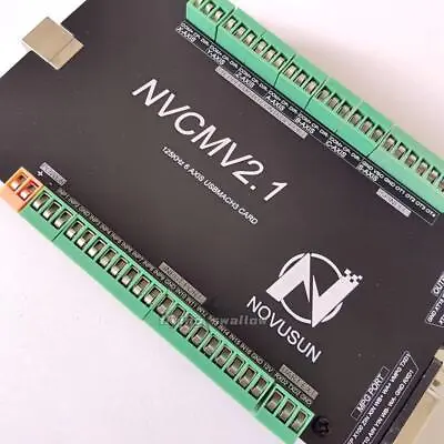 6 Axis 125KHz USB Mach3 CNC Motion Controller NVCM6V2.1 Card Breakout Board • $56.20