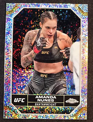 2024 TOPPS CHROME UFC AMANDA NUNES SPECKLE REFRACTOR Card /299 • $5