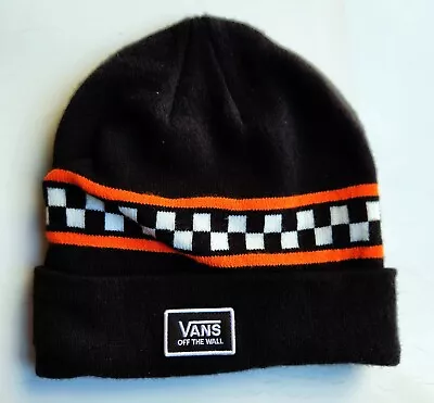 Vans Checkered Winter Knit Beanie Black White Snow Ski Skull Cap Unisex Adult • $11