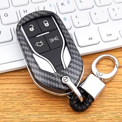 ABS Plastic Carbon Fibre Car Key Chain Case Cover For Maserati Ghibli Levante • $24.07