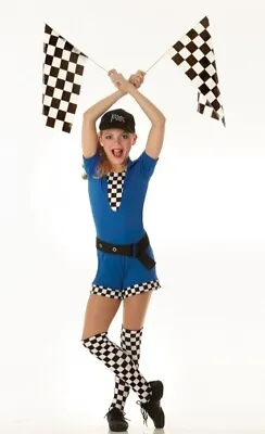 Can't Drive 55 Child Large Race Car Driver New Dance Costume Jumpsuit With Socks • $25