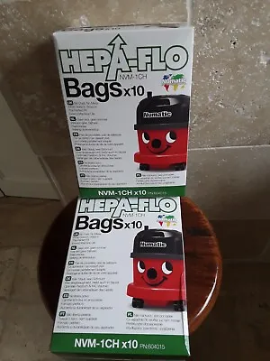 Numatic Hepa-Flo Vacuum Bags Genuine 10 Pack  X 2  Henry Hetty  NVM-1CH  20 Bags • £19.99