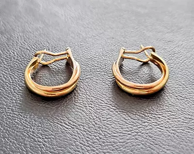 Cartier Trinity 18K Yellow White Rose Gold Earrings Clips • £4.20