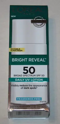 L'Oreal Paris Bright Reveal SPF 50 Daily UV Lotion 1.7oz Exp 05/25 NEW • $10.99