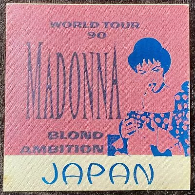 Madonna Blond Ambition World Tour 1990 Backstage Pass Japan Unused Authentic • $90.46