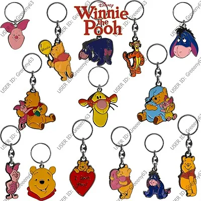 Disney Winnie The Pooh Licensed Metal Key Rings Pooh Eeyore Piglet & Tigger • £4.50