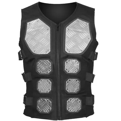 Men's Gothic Style Vest Gothic Sabaton Black Cotton Singer Fashion Vest • $134.46