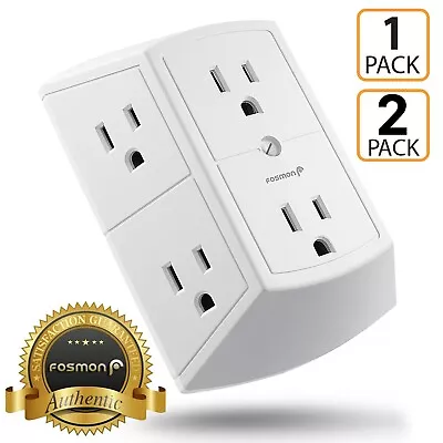 6 Outlet Grounded Multi Plug Extender Wall Tap Adapter For Travel Cruise Ship • $9.99