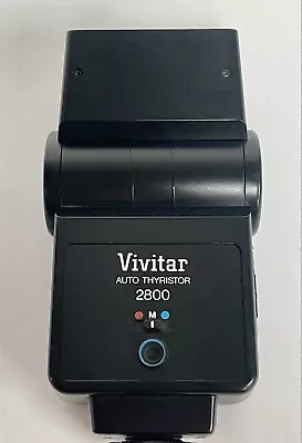 Vivitar 2800D Shoe Mount Flash - Door Panel Battery Corrosion - Interior Good • $2.95