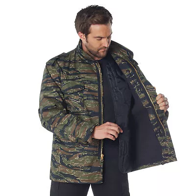 Tiger Stripe Camo Men's M-65 Field Jacket With Quilted Liner • $99.99