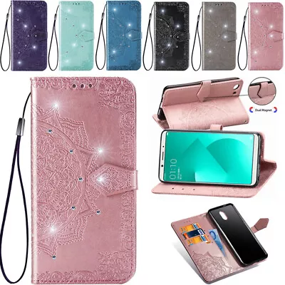 For OPPO A78 A17 A76 A52 A74 Bling Flip Magnetic Leather Wallet Case Cover • $16.89