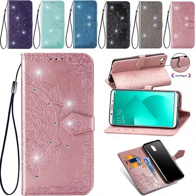 For Samsung S24 S23 S20 FE Glitter Magnetic Flip Leather Wallet Case Stand Cover • $16.89