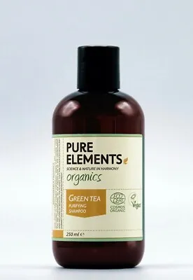 Pure Elements Organics ~ Green Tea Purifying Shampoo  250ml • £17.50