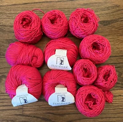 Elsebeth Lavold Bambool Yarn Made In Italy 10 Skeins Color 12 Hot Pink  • $45