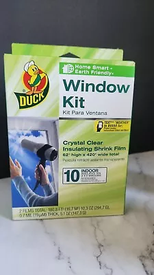  Duck Window Kit 10 Indoor Crystal Clear Insulating Shrink Film NEW SEALED BOX • $12