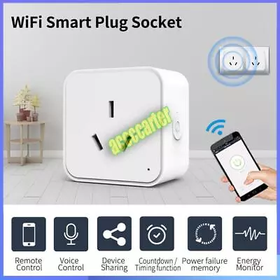 Tuya WiFi / Zigbee 16A Smart AU Socket Plug Voice Control For Alexa Google Home • $20.93