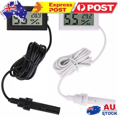 Digital Hygrometer Thermometer Fahrenheit For Reptile Incubator Aquarium Poultry • $9.09