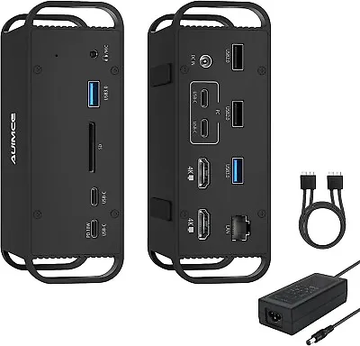 AUIMCE MacBook Pro 14-in-2 USB C Docking Station Dual Monitor 4K@60HZ *2416A9D • $53.99