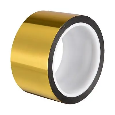 Gold Tone Metalized Mylar Tape 60mm X 50m/164ft Decor Tape For Graphic Arts • £18.57