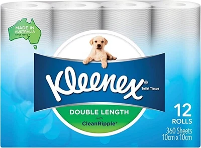 $20.10 • Buy Kleenex Double Length Toilet Paper 12 Rolls Free Shipping AU