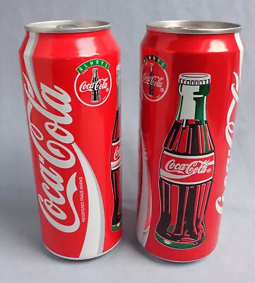 2 UK Coca-Cola 500ml Empty Coke Cans 1990's • £7.99
