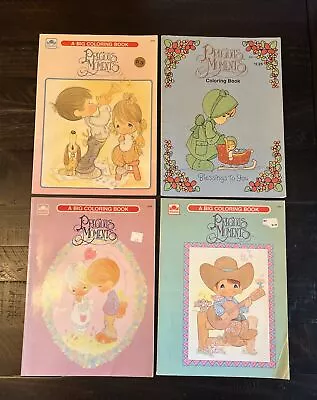 1980s-1990s Golden PRECIOUS MOMENTS Childrens Coloring Books Vintage Lot Of 4 • $23.95