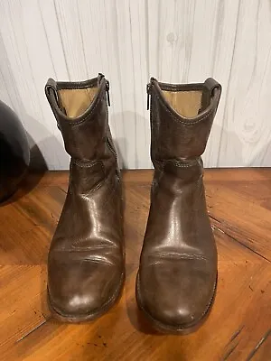 FRYE Short Boots US Women 8.5- Brown Booties • $45