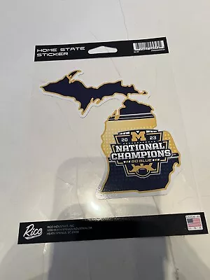 University Of Michigan 2023 National Champions Home State Sticker New • $11.99