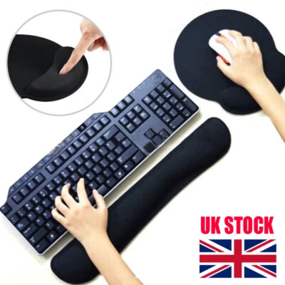 £6.79 • Buy Non-Slip Keyboard Wrist Rest Pad Mouse Gel Mat Support Cushion Memory Foam UK