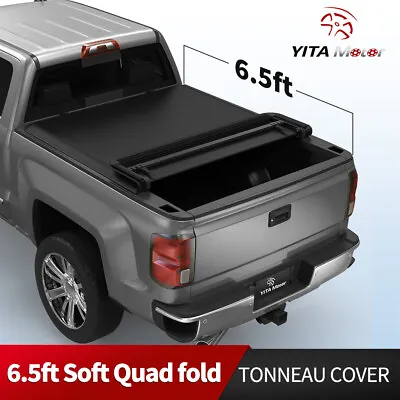 6.5 Ft 78  Bed Soft 4 Fold Tonneau Cover For 2015-2024 Ford F150 F-150 Truck Top • $139.99