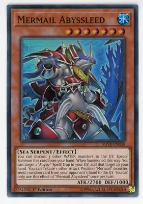 Yugioh SHVA-EN038 Mermail Abyssleed Super Rare 1st ED NM/LP • $1.36