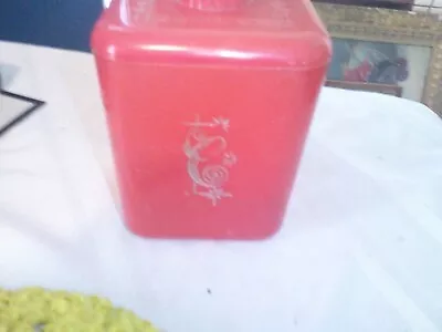 Vintage Red Plastic Coffee Canister • $20.99