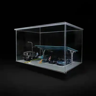 1/64 Diorama Car Garage Model LED Lighting Outdoor Car Parking Lot Scene Model • $15.17