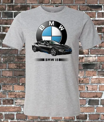 BMW I8 Super Car Heather Grey T-Shirt • $11.95