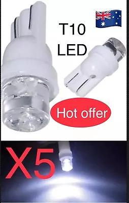 5PCS T10 Car White 5 LED 194 168 SMD W5W Wedge Side Light Bulb Lamp 12V DC” • $5.45