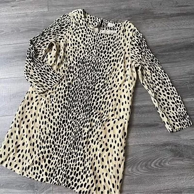 J Crew Jules Wildcat Shift Dress Leopard Pockets Size 10 • $28