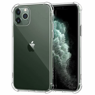 $4.45 • Buy Shockproof Tough Gel Clear Case Cover For Apple IPhone 12 11 Pro  5 6 7 8 Plus X