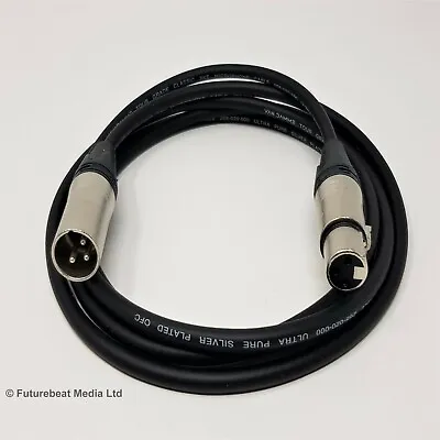 Microphone XLR Patch Cable Studio Monitor Lead Audio Balanced Male Female Plugs • £12.14