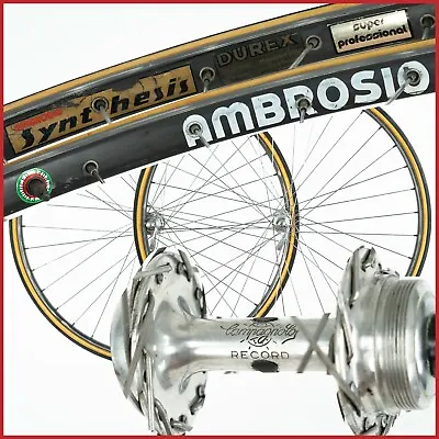 Ambrosio Synthesis Campagnolo Super Record Tubular Wheelset Wheels Vintage Old • $299