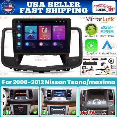 32G For Nissan Teana Maxima 2008-2013 Android Car Stereo Carplay GPS Navi Radio • $144.35